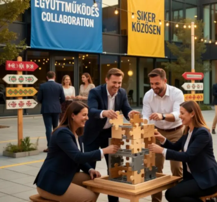Céges csapatépítő esemény résztvevőkkel